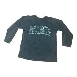 90s Harley Davidson mens medium long sleeve shirt acid wash vintage logo grunge